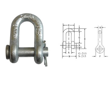 Shackle-G215 US KEREK TÜVES LÁNCBENLY